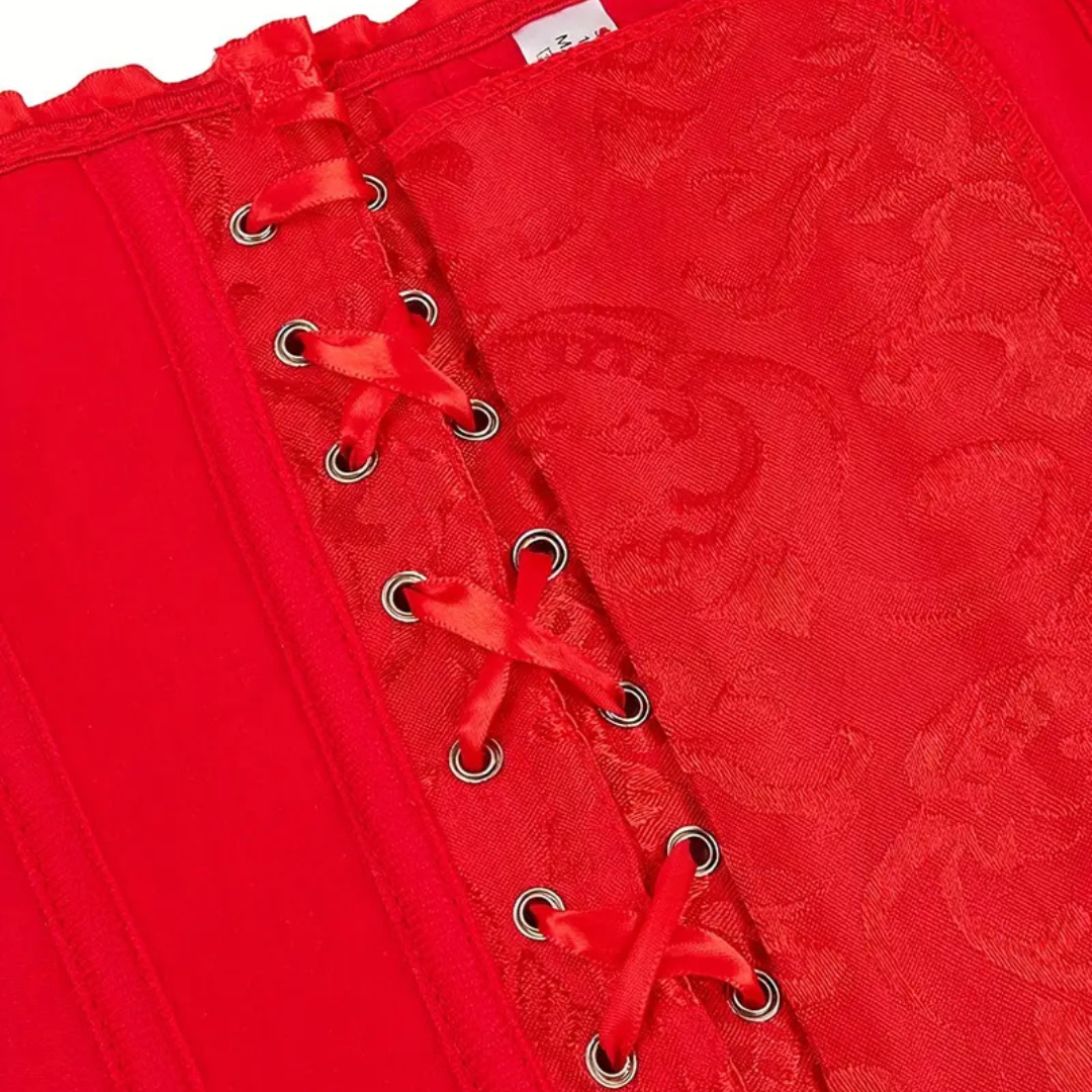 Corselet vermelho com laço