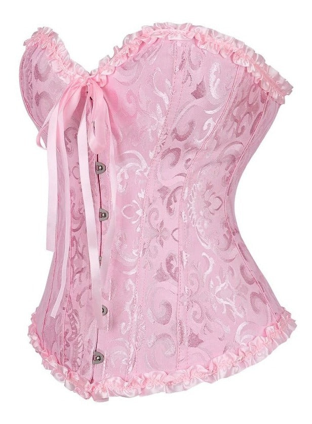 Corselet rosa com laço