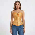 Corselet amarelo dourado com laço