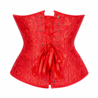 Corselet underbust vermelho brocado