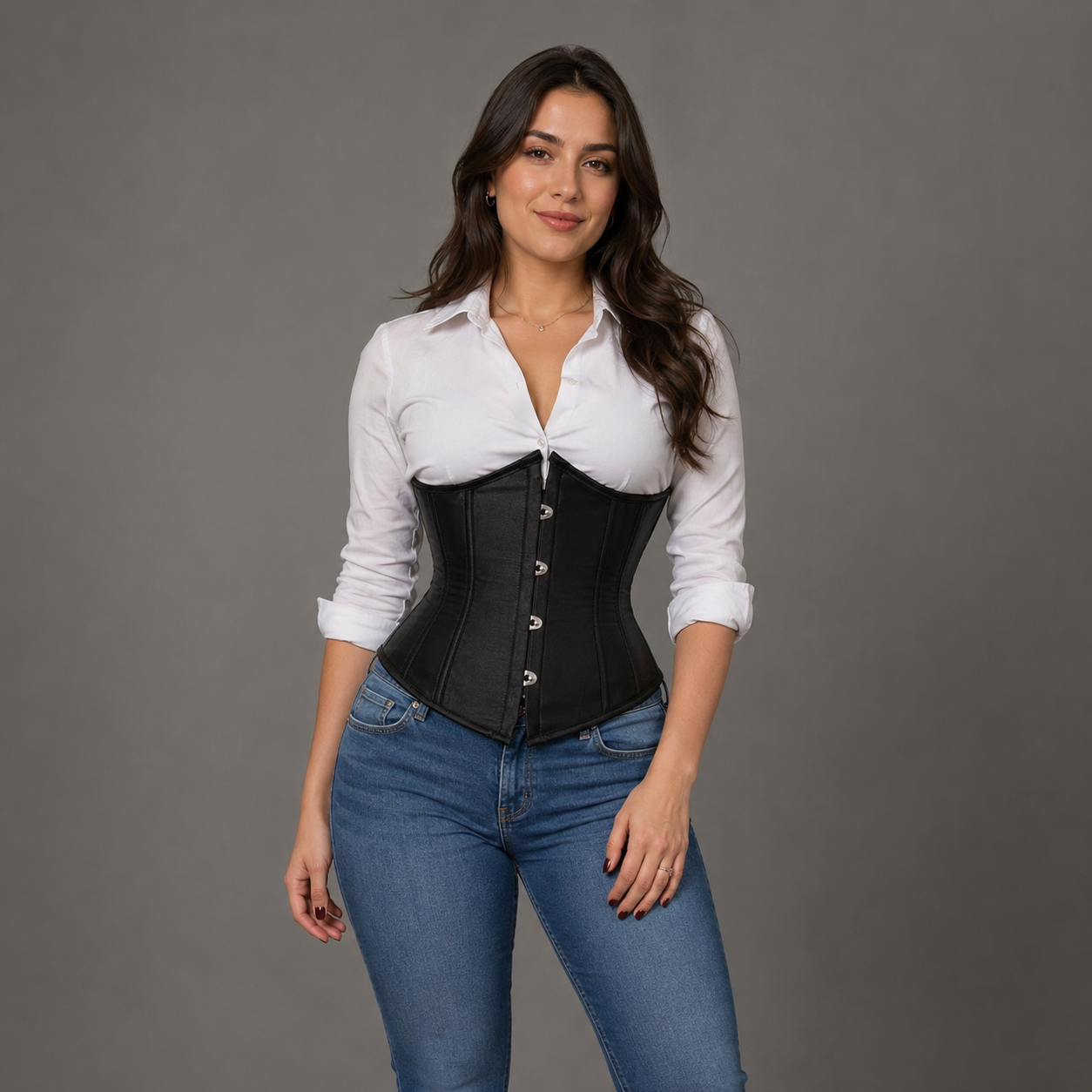 Corselet underbust acetinado