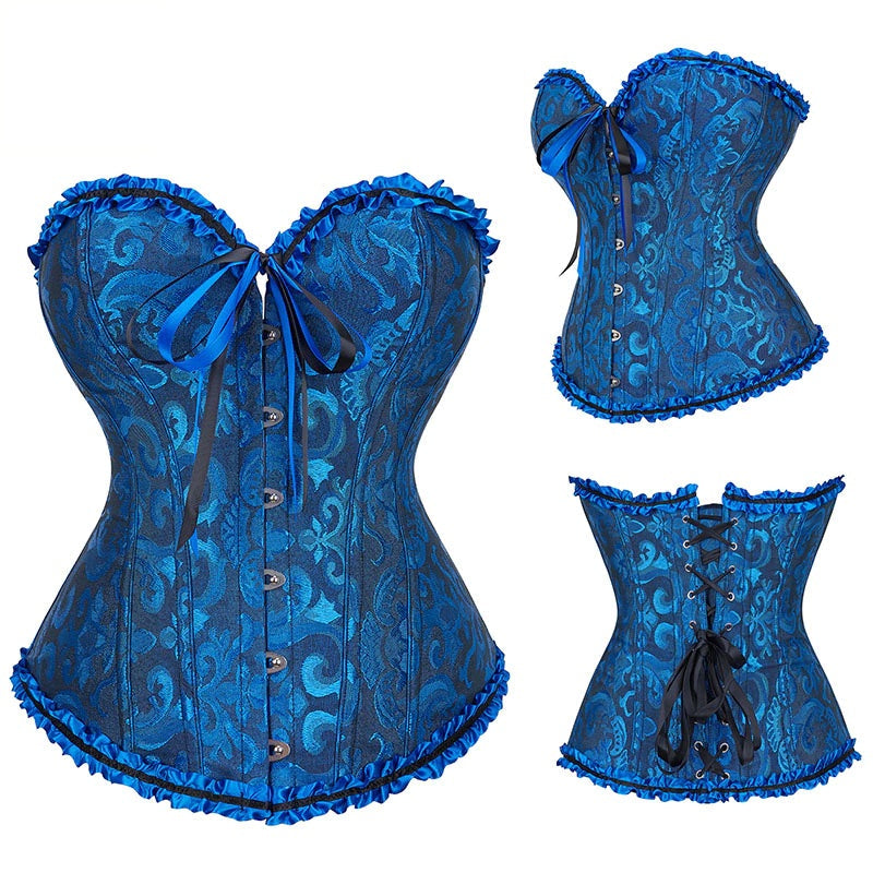 Corselet azul com laço