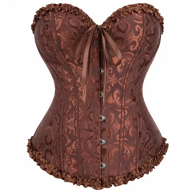 Corselet marrom com laço