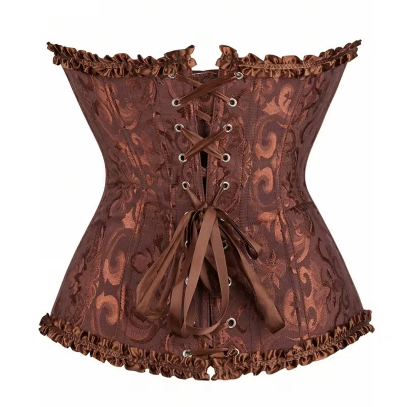 Corselet marrom com laço
