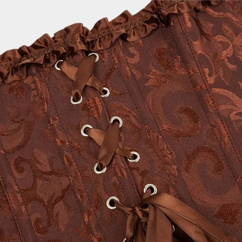 Corselet marrom com laço