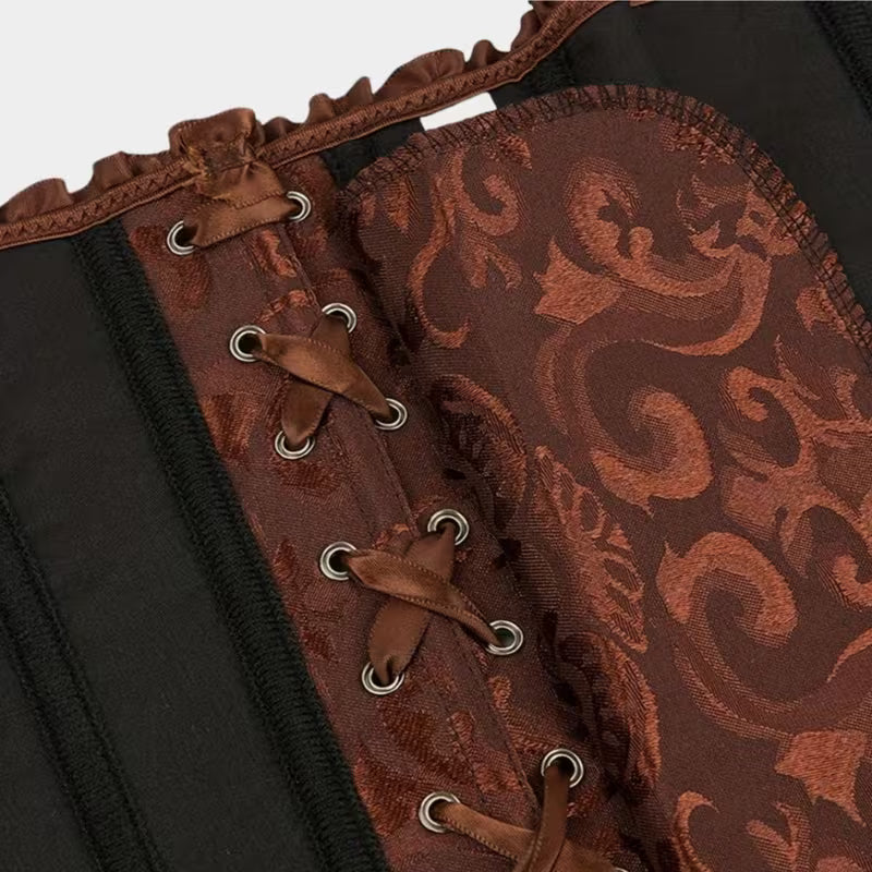 Corselet marrom com laço
