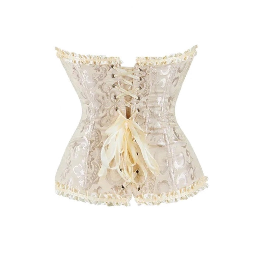 Corselet nude com laço