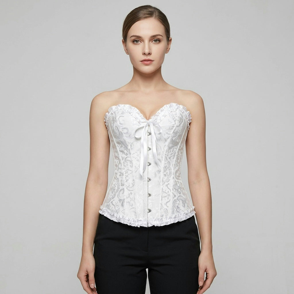 Corselet branco com laço