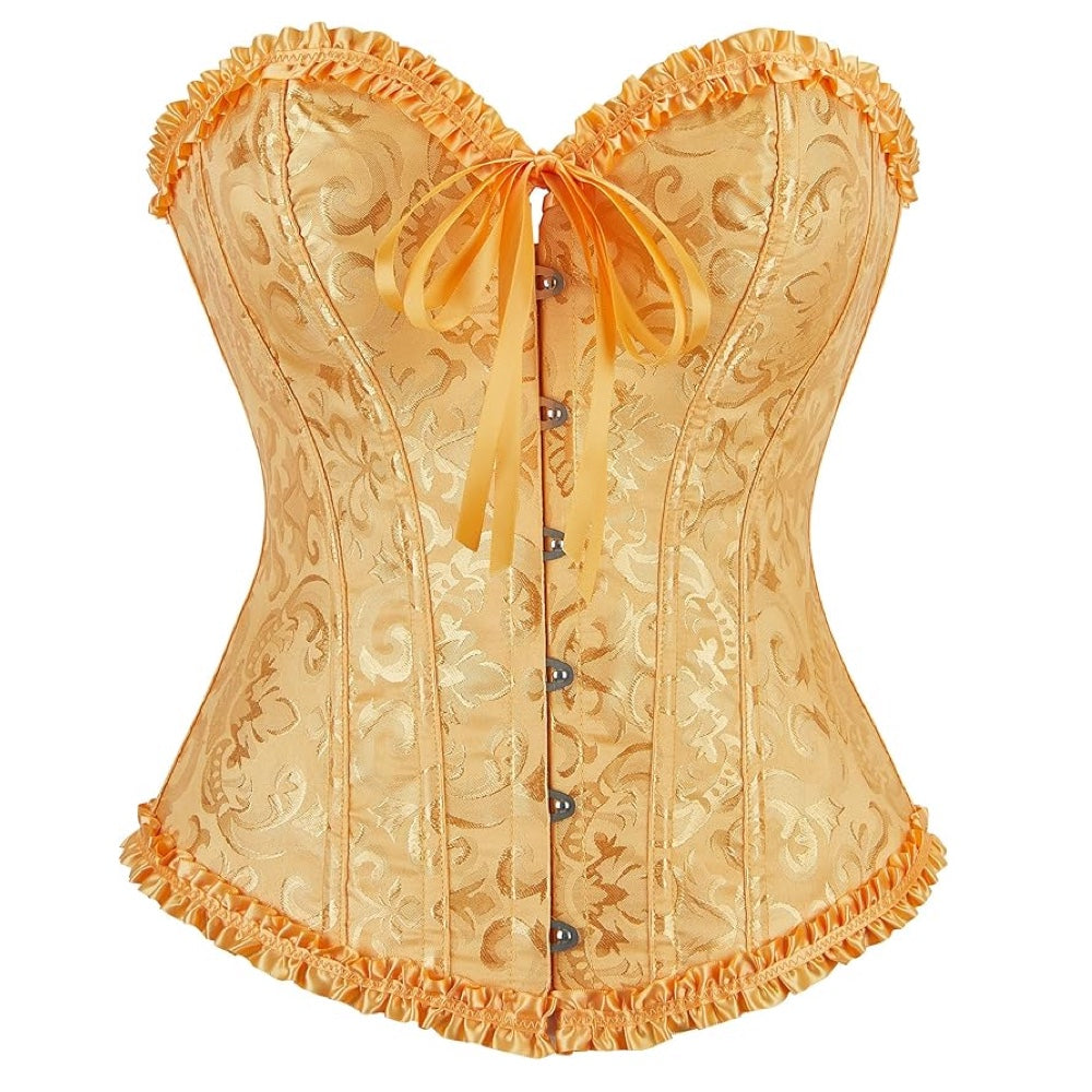 Corselet amarelo dourado com laço