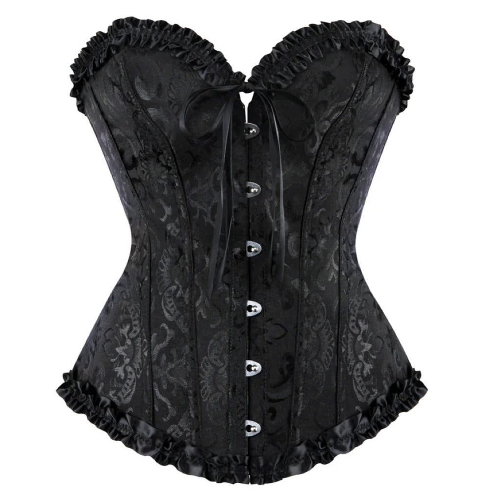 Corselet preto com laço