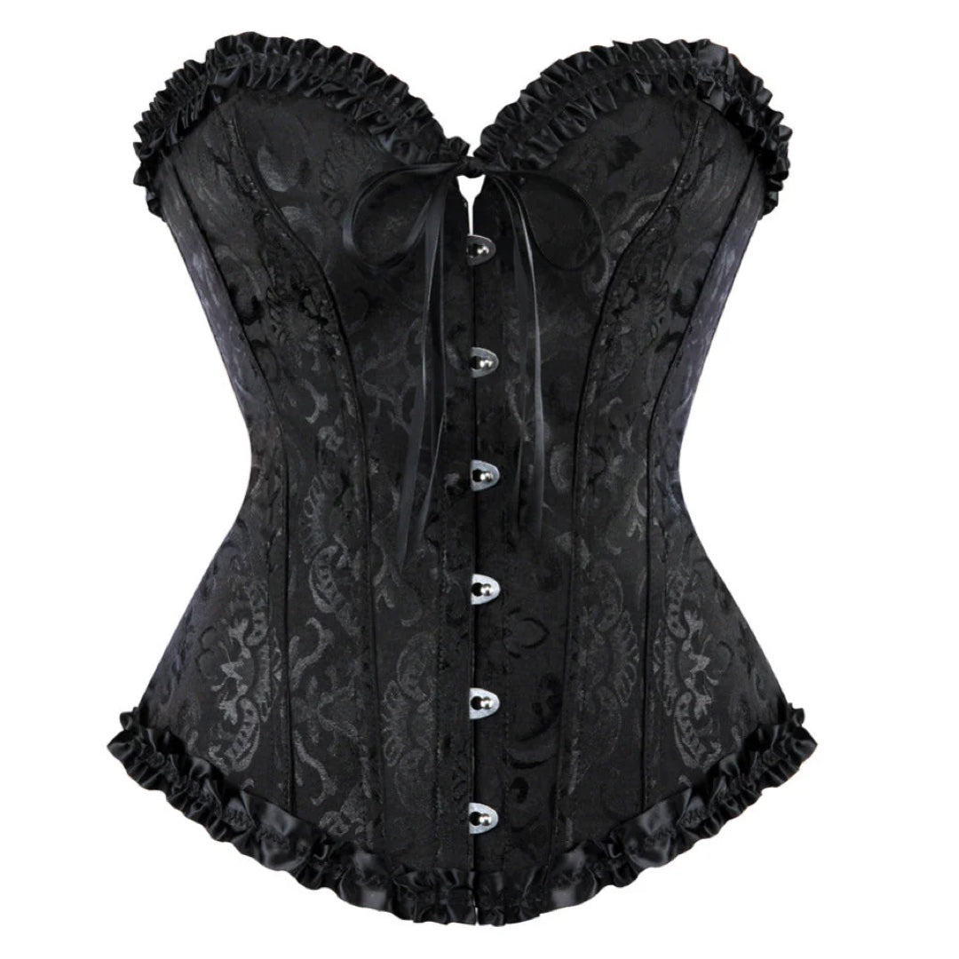 Corselet preto com laço