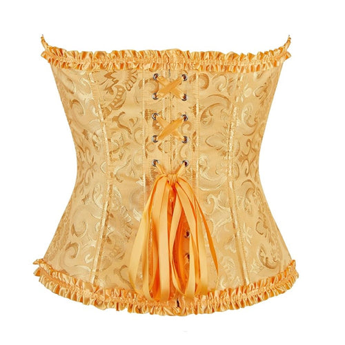 Corselet amarelo dourado com laço