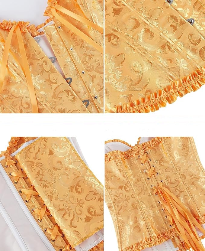 Corselet amarelo dourado com laço