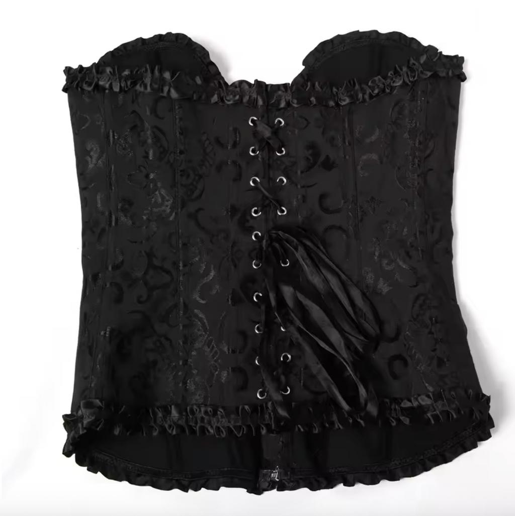 Corselet preto com laço