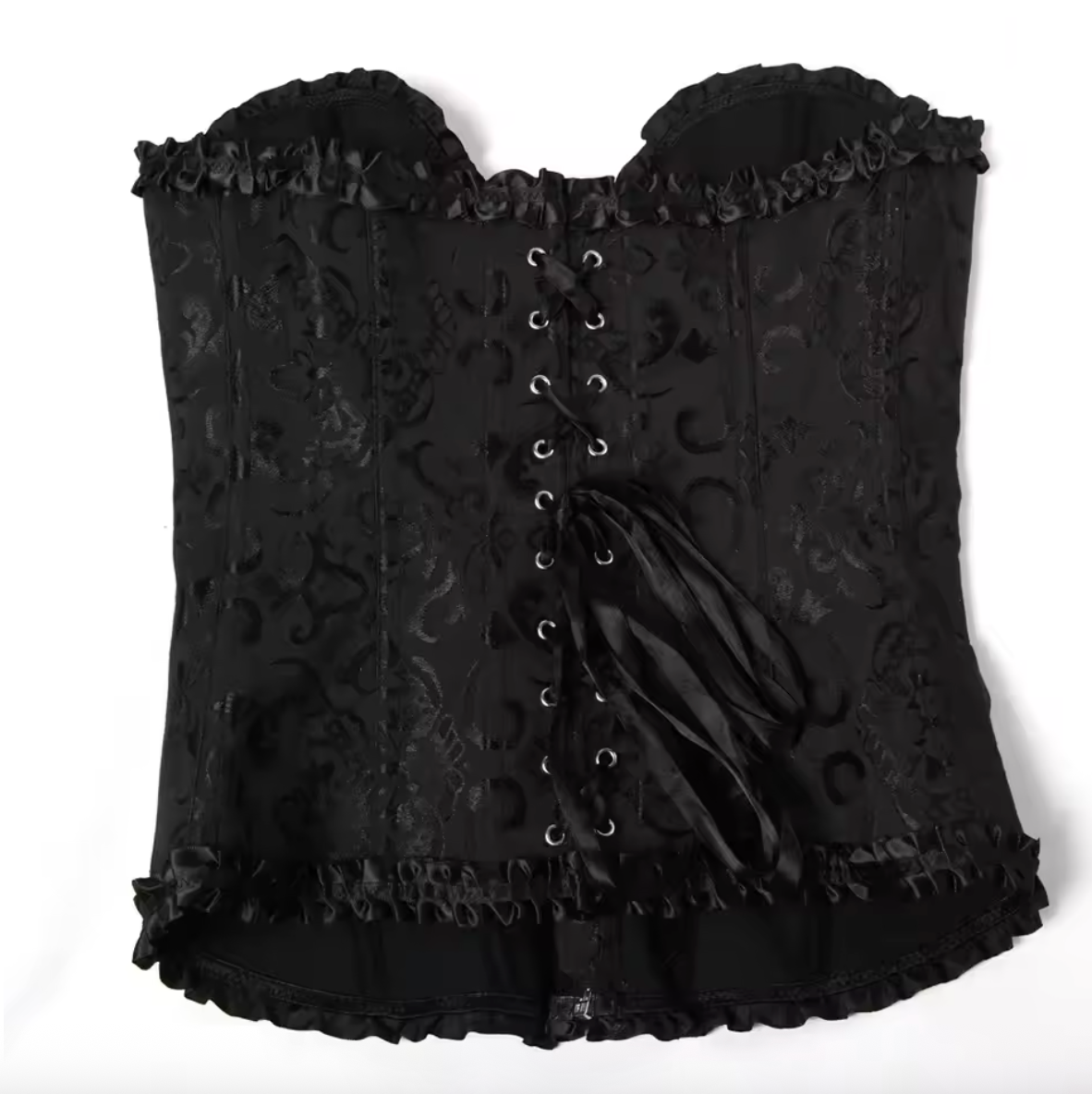 Corselet preto com laço