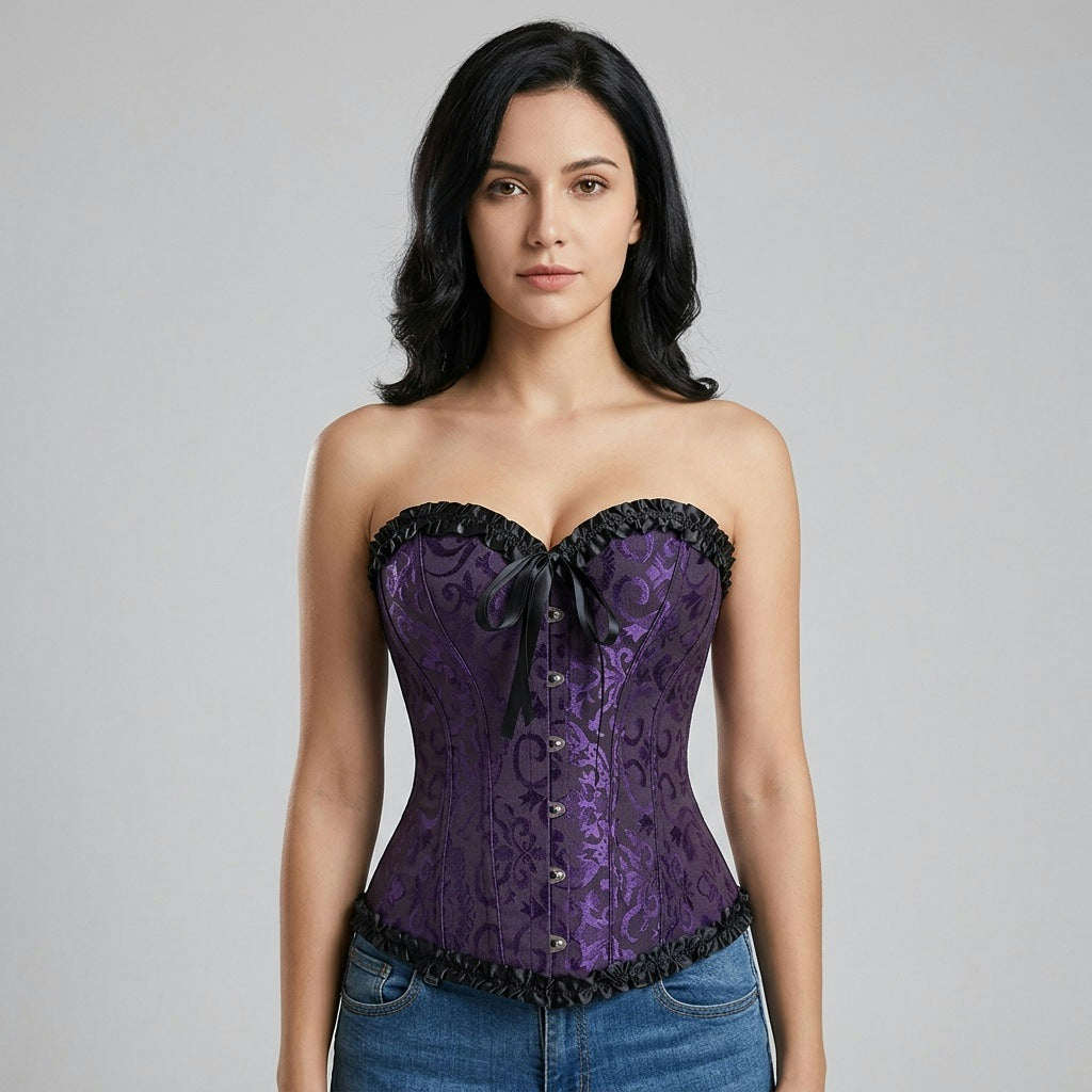 Corselet roxo com laço