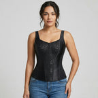 Corselet com ziper e renda