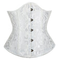 Corselet underbust branco brocado