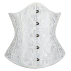 Corselet underbust branco brocado