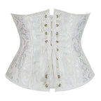 Corselet underbust branco brocado