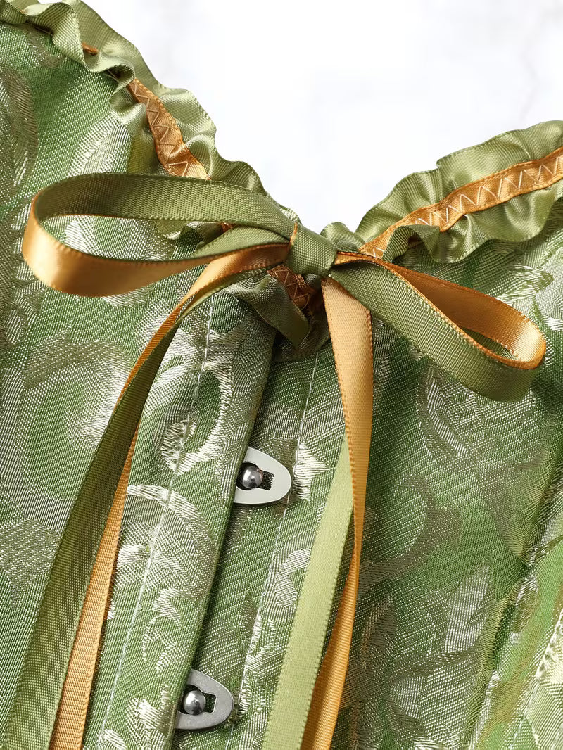 Corselet verde com laço