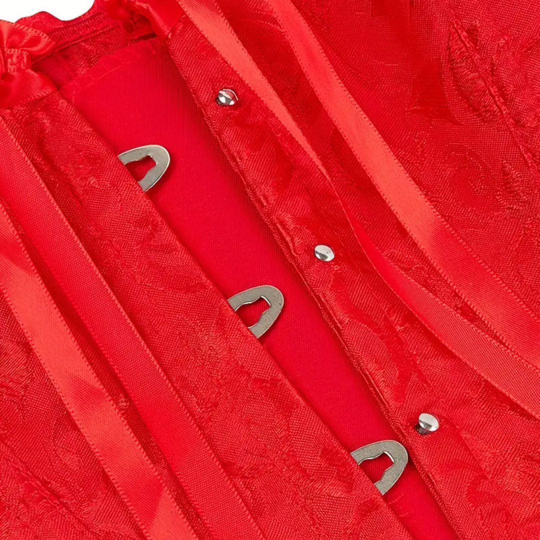 Corselet vermelho com laço