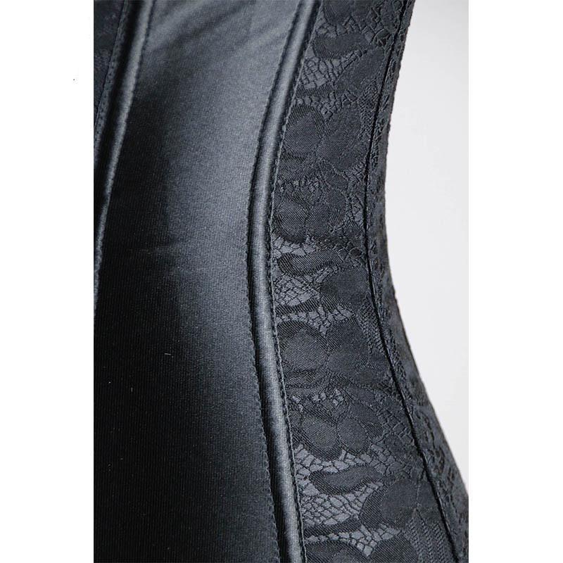 Corselet com ziper e renda